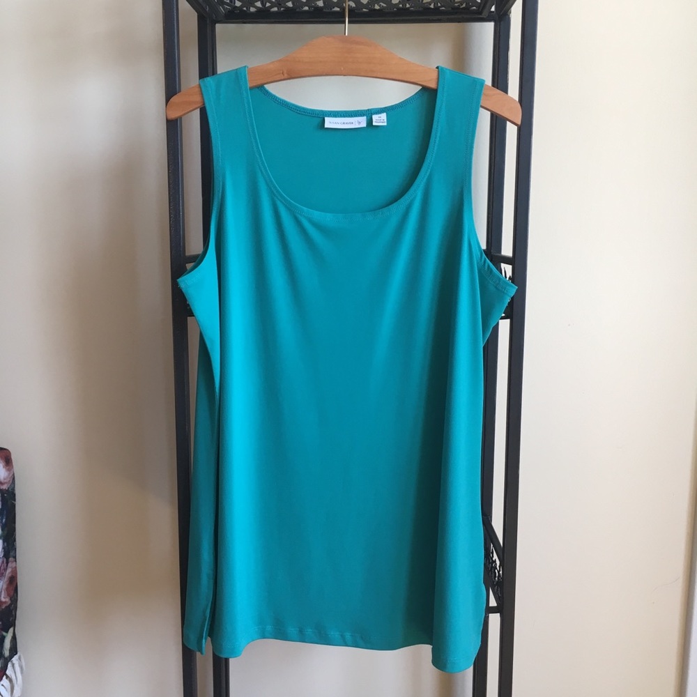 Susan Graver Liquid Knit Sleeveless Tunic - M